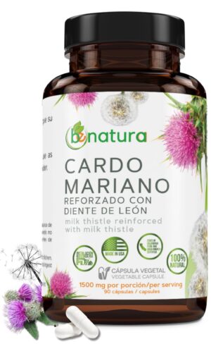 Envase suplemento cardo mariano con diente de león 90 cápsulas