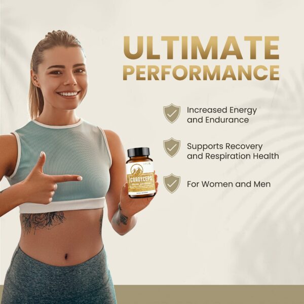 Cápsulas veganas de Cordyceps HPD Rx para salud e inmunidad