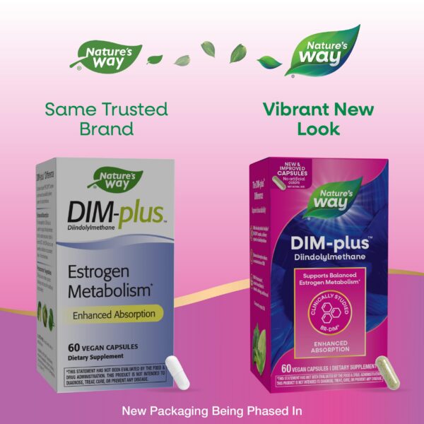 Version 1.0.0 Envase suplemento DIM-Plus para equilibrio de estrógenos y hormonas