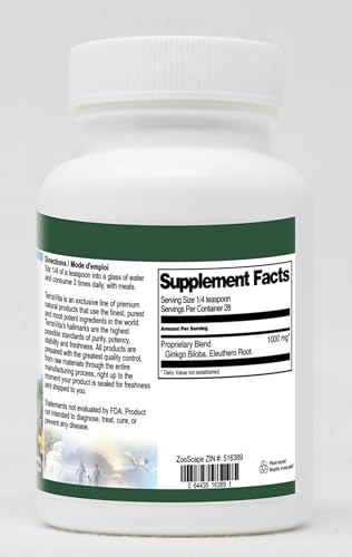 Envase suplemento Eleuthero Ginkgo Biloba TerraVita natural en polvo