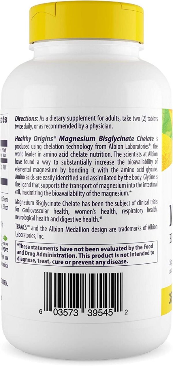 Envase suplemento magnesio bisglicinato 360 tabletas