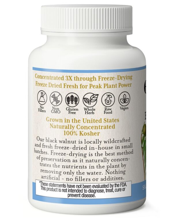 Version 1.0.0 Envase suplemento natural Nogal Negro liofilizado 400mg