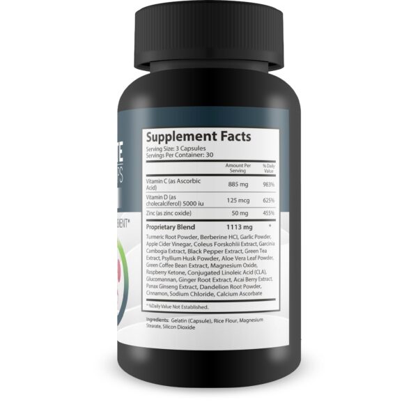 Envase del suplemento natural para próstata de hombres mayores