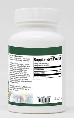 Envase suplemento polvo echinacea pallida Terravita 1 onza