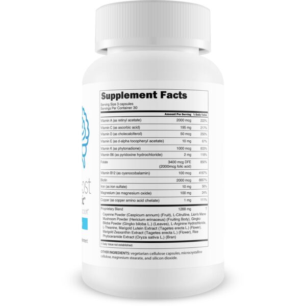 Envase de suplemento Pro Cogni Boost para función cerebral avanzada