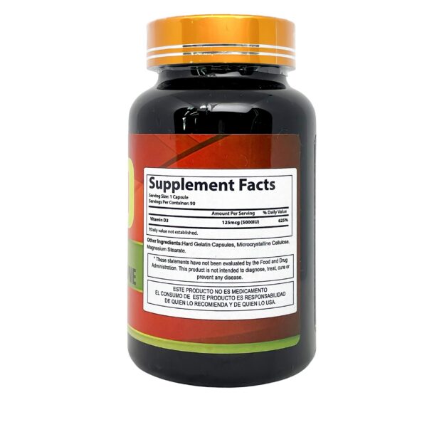 Envase suplemento Productos El Colibri Vitamina D3 5000 UI