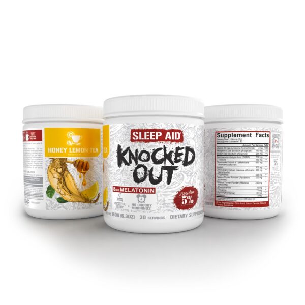 Envase de suplemento para recuperación y sueño post-entreno