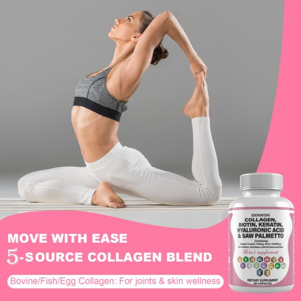 Envase suplemento SXNWSN biotina y colágeno para cabello