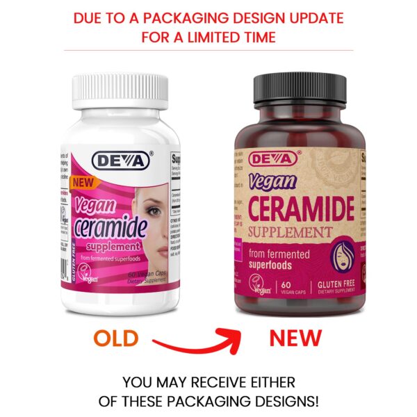 Envase de suplemento vegano DEVA con 60 tabletas