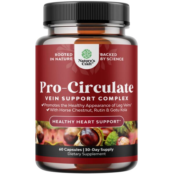 Envase del suplemento para venas en piernas