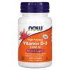 Envase de suplementos vitamina d-3 now foods 2000 ui