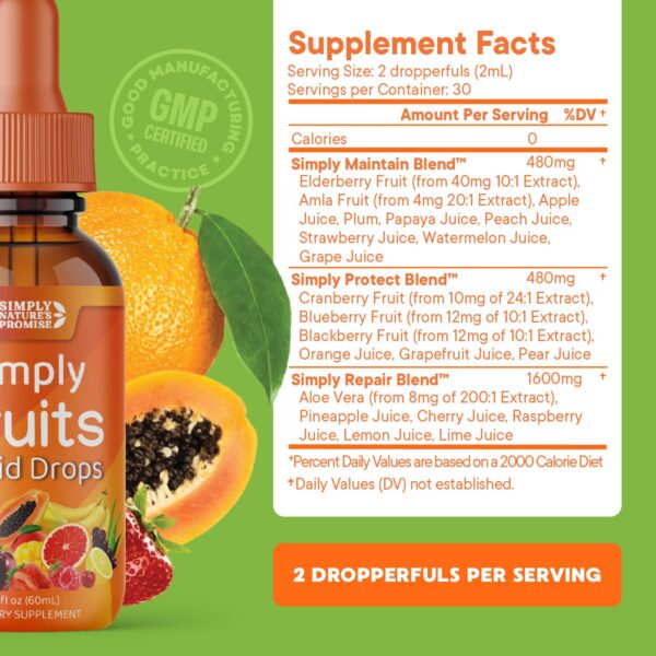 Envase de suplementos Simply Nature's Promise