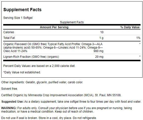 Envase Swanson aceite de linaza OmegaTRU