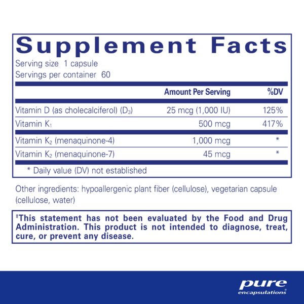 Version 1.0.0 Envase Synergy K suplemento vitamínico óseo