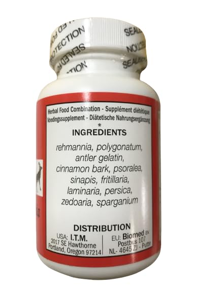 Envase tabletas naturales canela rehmannia quistes ovaricos