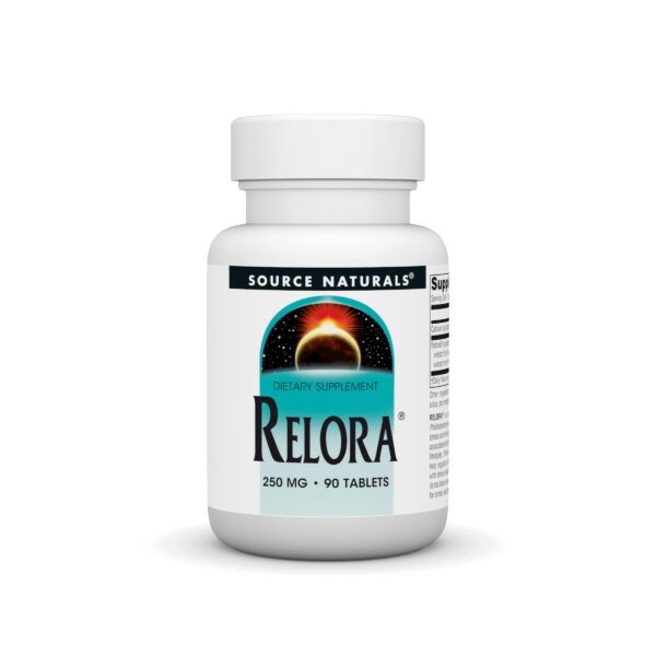 Envase tabletas Relora 250mg Source Naturals 90 unidades