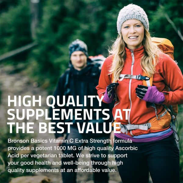 Envase de tabletas de vitamina C Bronson