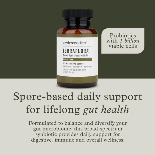 Envase Terraflora cuidado diario simbiótico para salud intestinal