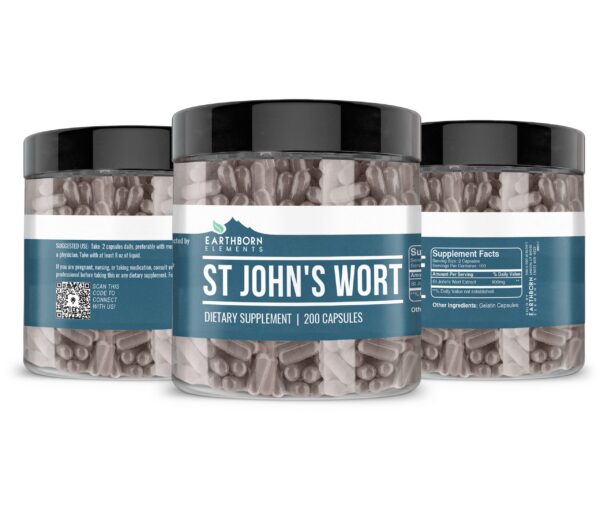 Envase trasero cápsulas Hierba de San Juan Earthborn Elements