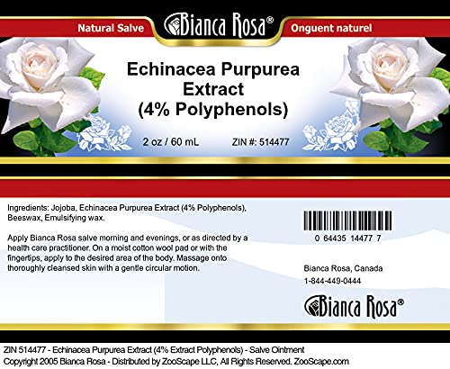 Frasco de pomada Bianca Rosa extracto Echinacea 2 oz