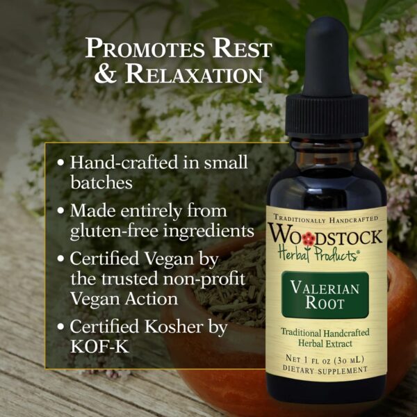 Envase valeriana Woodstock Herbal Products 1 oz