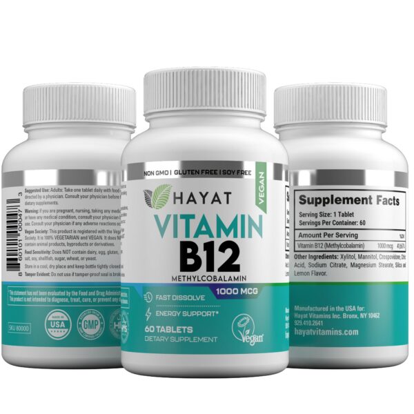 Version 1.0.0 Envase vitamina B12 HAYAT vegana sin gluten y sin OGM