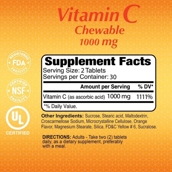 Version 1.0.0 Envase vitamina c masticable 60 tabletas alfa vitamins antioxidante