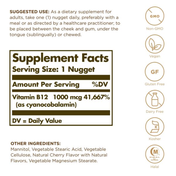 Envase vitaminas B12 SOLGAR 250 unidades paquete de 2