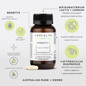 Envase de vitaminas para salud intestinal e inmunidad JSHealth