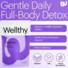 Envase Wellthy Detox con fórmula natural y cápsulas veganas para salud digestiva