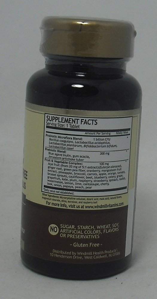 Envase Windmill probióticos sin lactosa 100 cápsulas