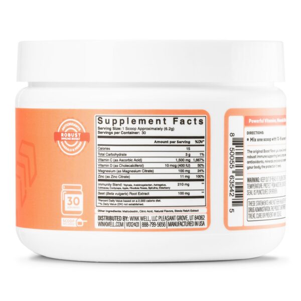 Version 1.0.0 Envase Wink Well Boost vitamina c polvo bebida