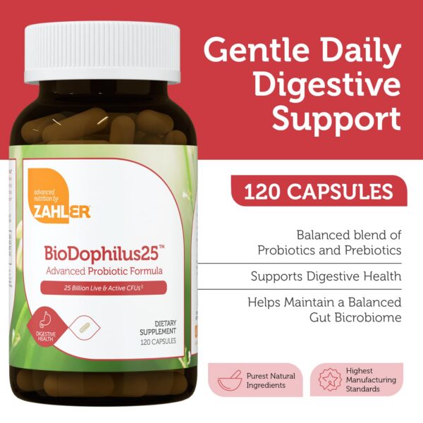 Envase Zahler BioDophilus25 probiótico para salud digestiva