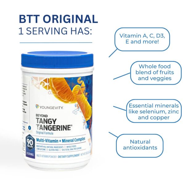 Envases y polvo Youngevity Beyond Tangy Tangerine paquete 6