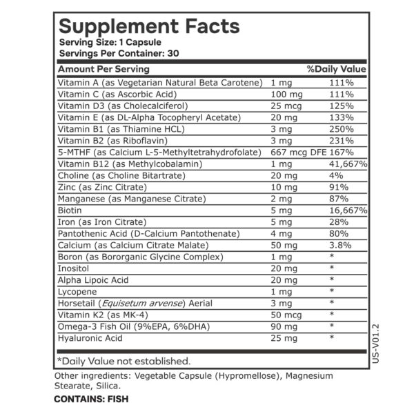 envitamin multivitamínico mujer metilado vista etiqueta frontal