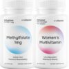 Frente de la etiqueta EnvItamin Methylfolate Womens Methylated Multivitamin