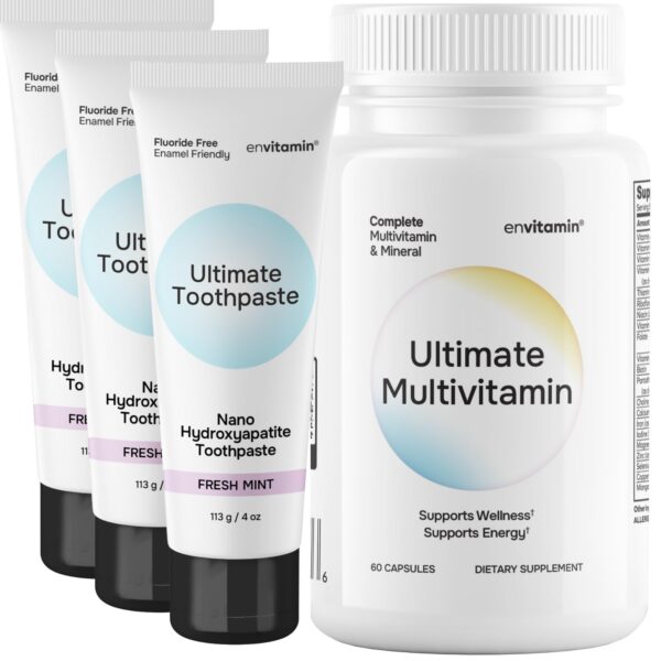 Pasta dental hidroxiapatita nano envitamin etiqueta frontal