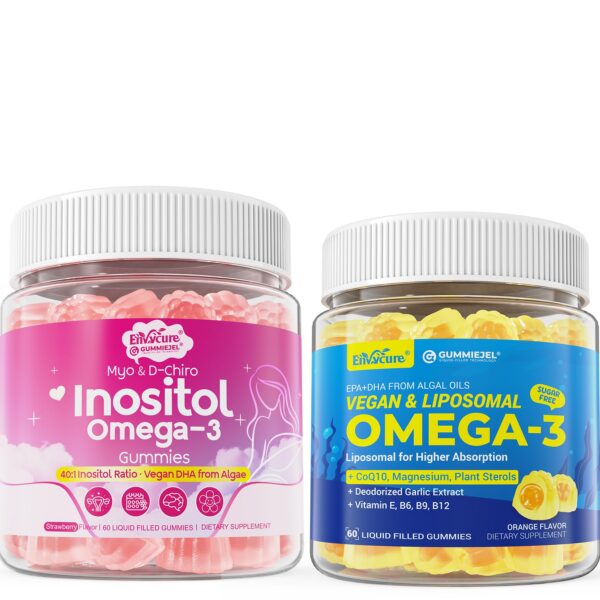 Gomitas veganas Omega-3 frente al envase