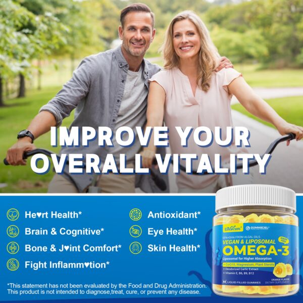 Conjunto de gomitas EnvyCure creatina omega-3 algas