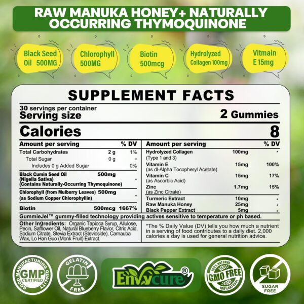 Etiqueta de ingredientes en frasco