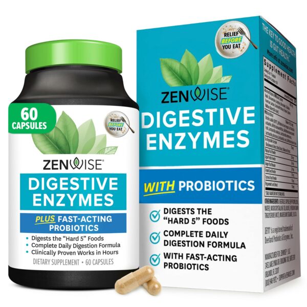 Frasco enzimas digestivas Zenwise Health