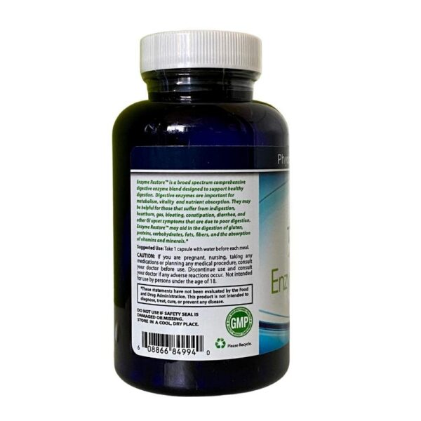 Cápsulas Enzyme Restore en frasco