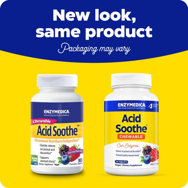 Etiqueta de Acid Soothe Enzymedica