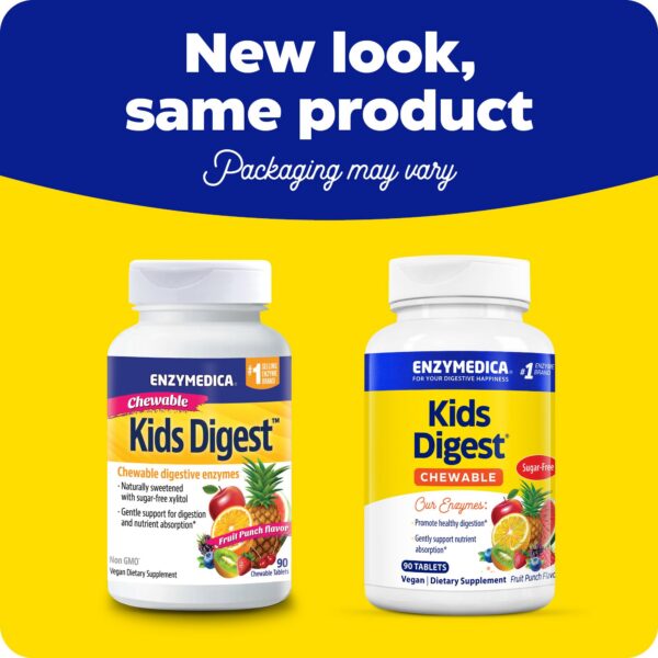 Etiqueta frontal de Enzymedica Kids Digest