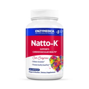 Enzymedica Natto-K etiqueta y frasco