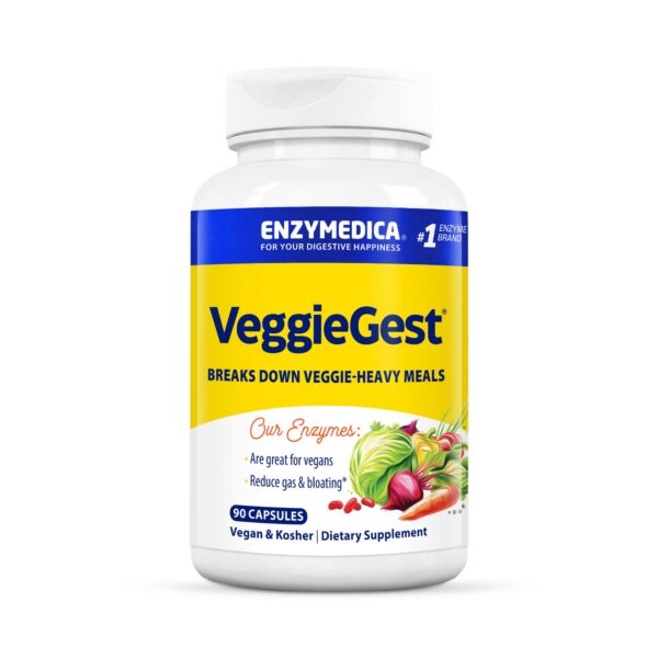 Enzymedica VeggieGest etiqueta frontal