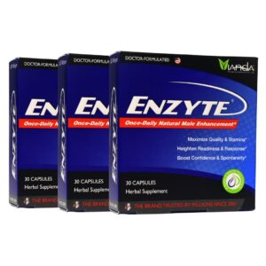 Envase de Enzyte suplemento masculino Vianda para flujo.