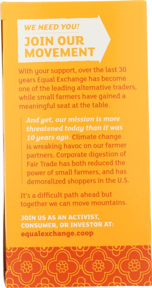 Caja y bolsitas de Té Manzanilla Equal Exchange sin cafeína