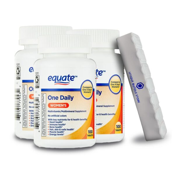 Paquete de 3 Equate multivitamínico para mujeres 100 tabletas