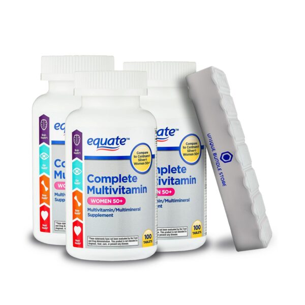 Version 1.0.0 Equate multivitaminico completo mujeres 50 plus paquete 3 con organizador pastillas